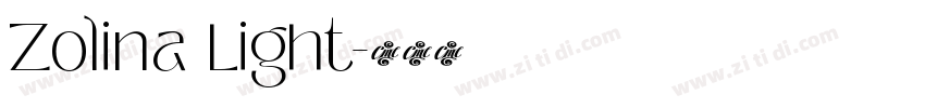 Zolina Light字体转换